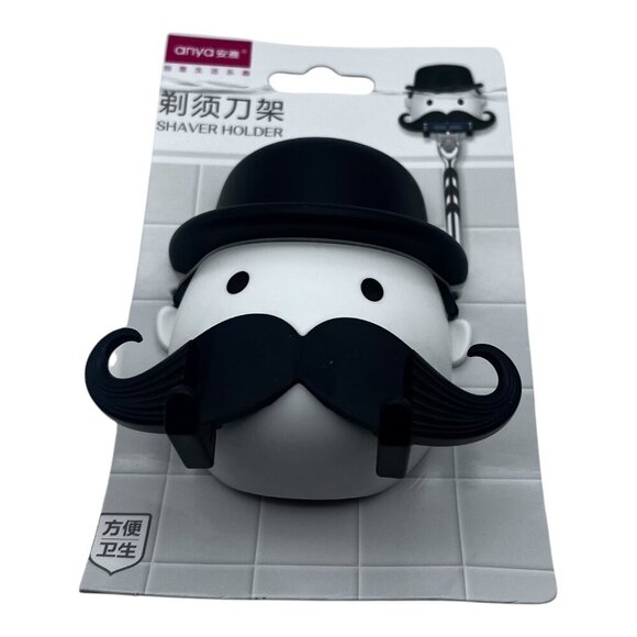 Anya Shaver Holder With Mustache Design & Suction Mount - Picture 6 of 6